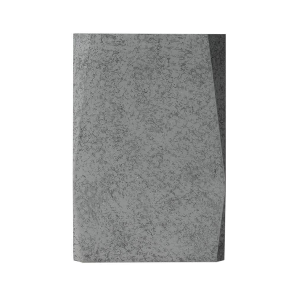 Gray Matte Geometric Concrete Bathroom Waste Bin