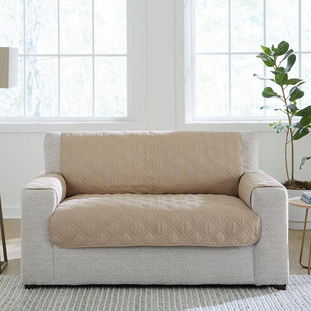 FantasDecor Velvet Chaise Lounge Cover Stretch Double Arm Chair