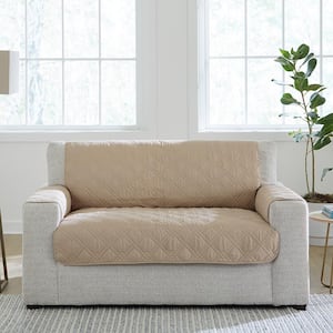 Gemma Taupe Polyester Waterproof Loveseat Furniture Protector Slipcover