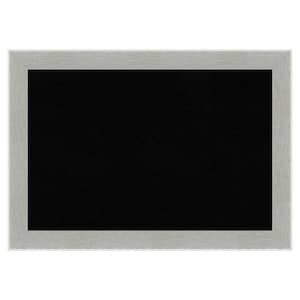 Glam Linen Grey Framed Black Corkboard 41 in. x 29 in. Bulletine Board Memo Board