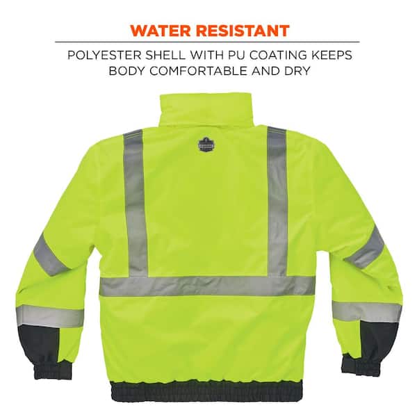 Men's High Visibility Reflective Quilted Bomber Jacket