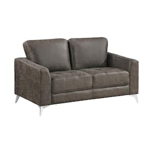 Bristow 61 in. W Brownish Gray Microfiber 2-Seater Loveseat