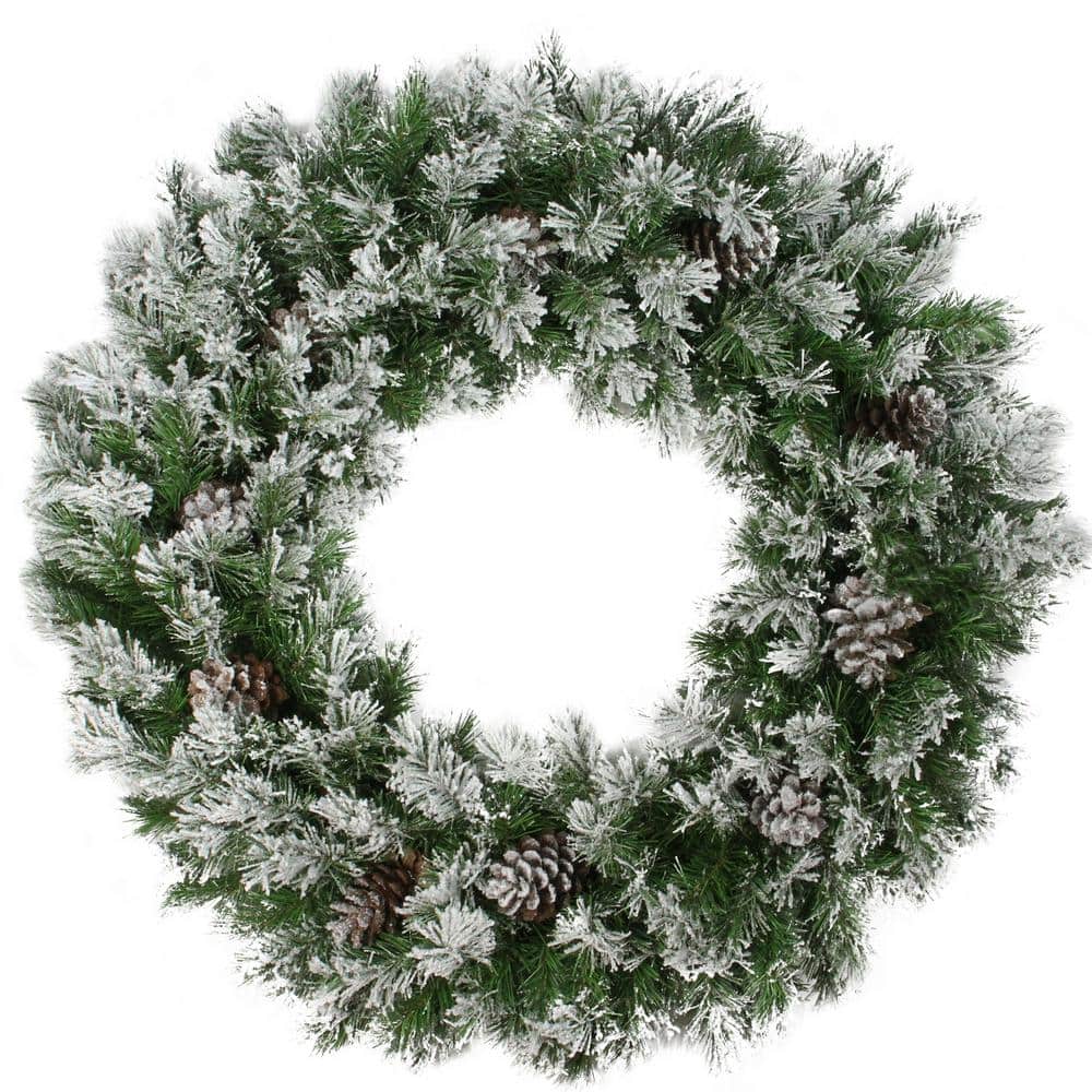 Northlight 36 in. Flocked Angel Pine with Pine Cones Artificial ...