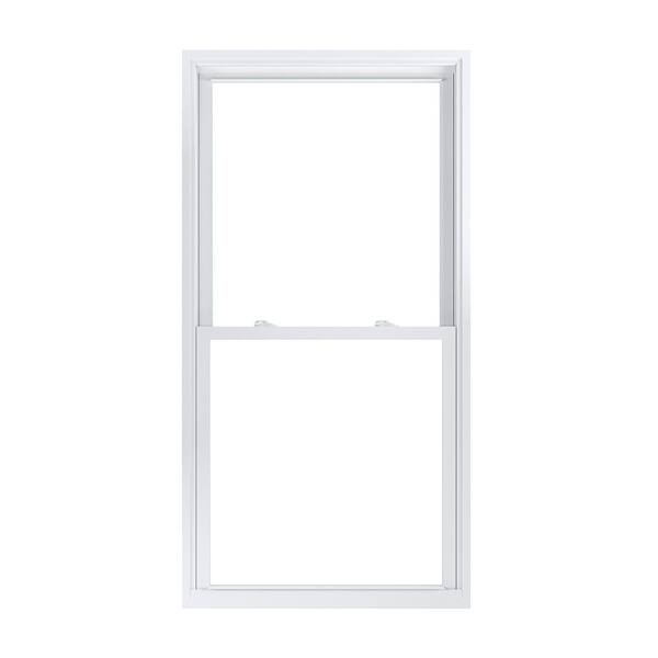 American Craftsman 33.75 in. x 65.25 in. 70 Pro Series Low-E Argon PS Glass Double Hung White Vinyl Replacement Window, Screen Incl