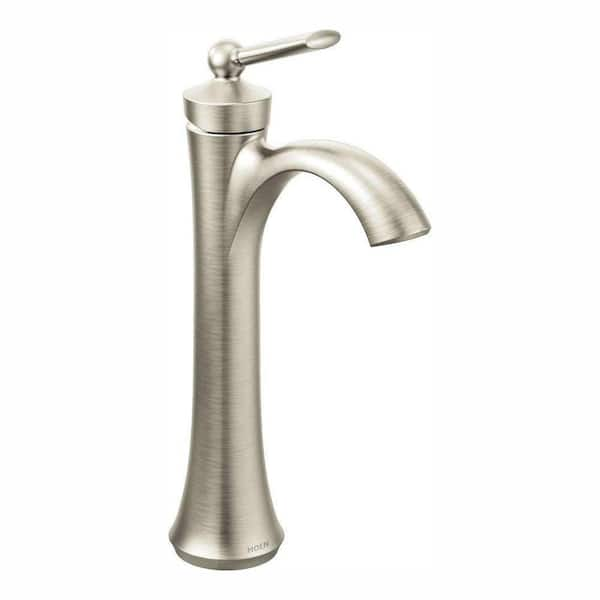 MOEN Wynford Single Hole Single-Handle Vessel Bathroom Faucet in Brushed Nickel