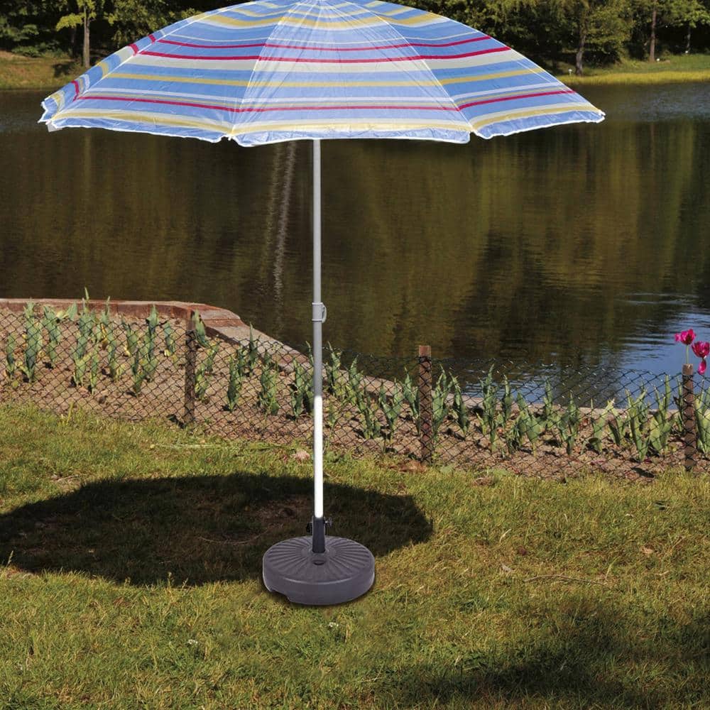 20'' Black Steel and HDPE Round Water Filled Umbrella Base