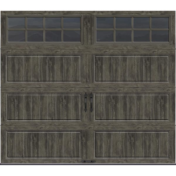 Clopay Gallery Steel Long Panel 9 ft x 7 ft Insulated 18.4 R-Value Wood ...