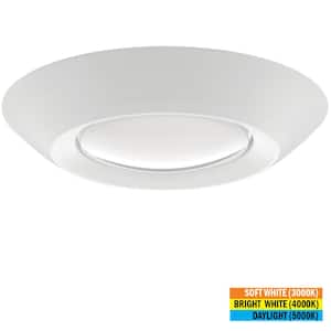 5 in./6 in. Selectable CCT Integrated LED Recessed Light Trim Disk Light 1000 Lumens Mount to Recessed Can or J-Box