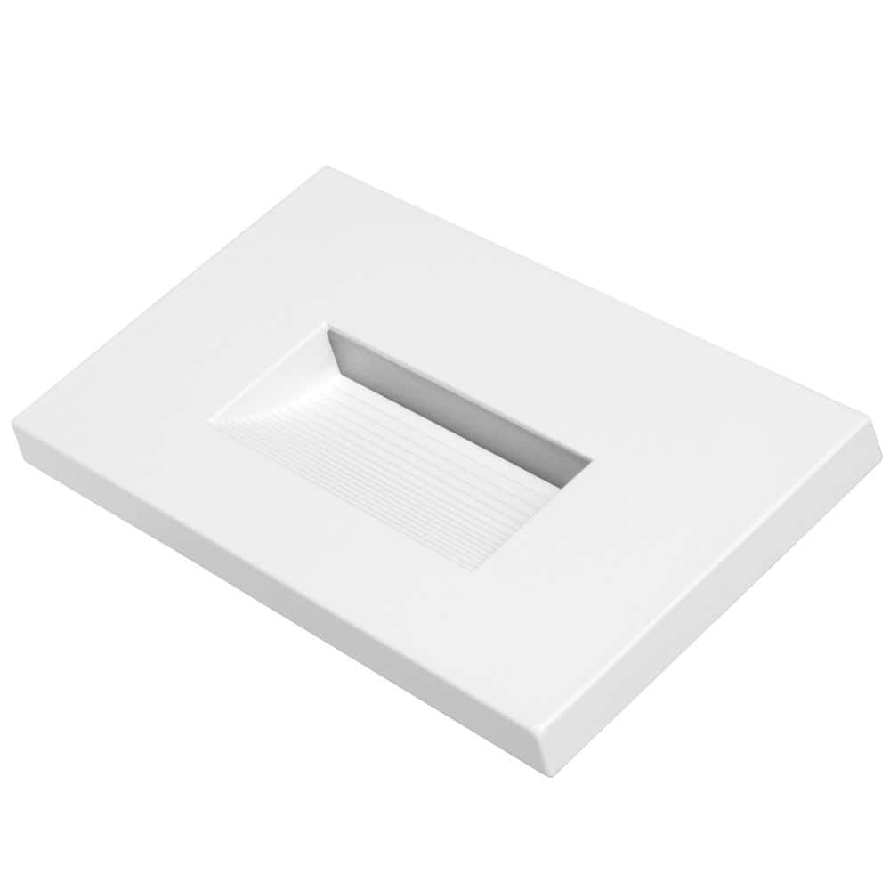White Matte Aluminum LED Pathway Step Lights Multipack