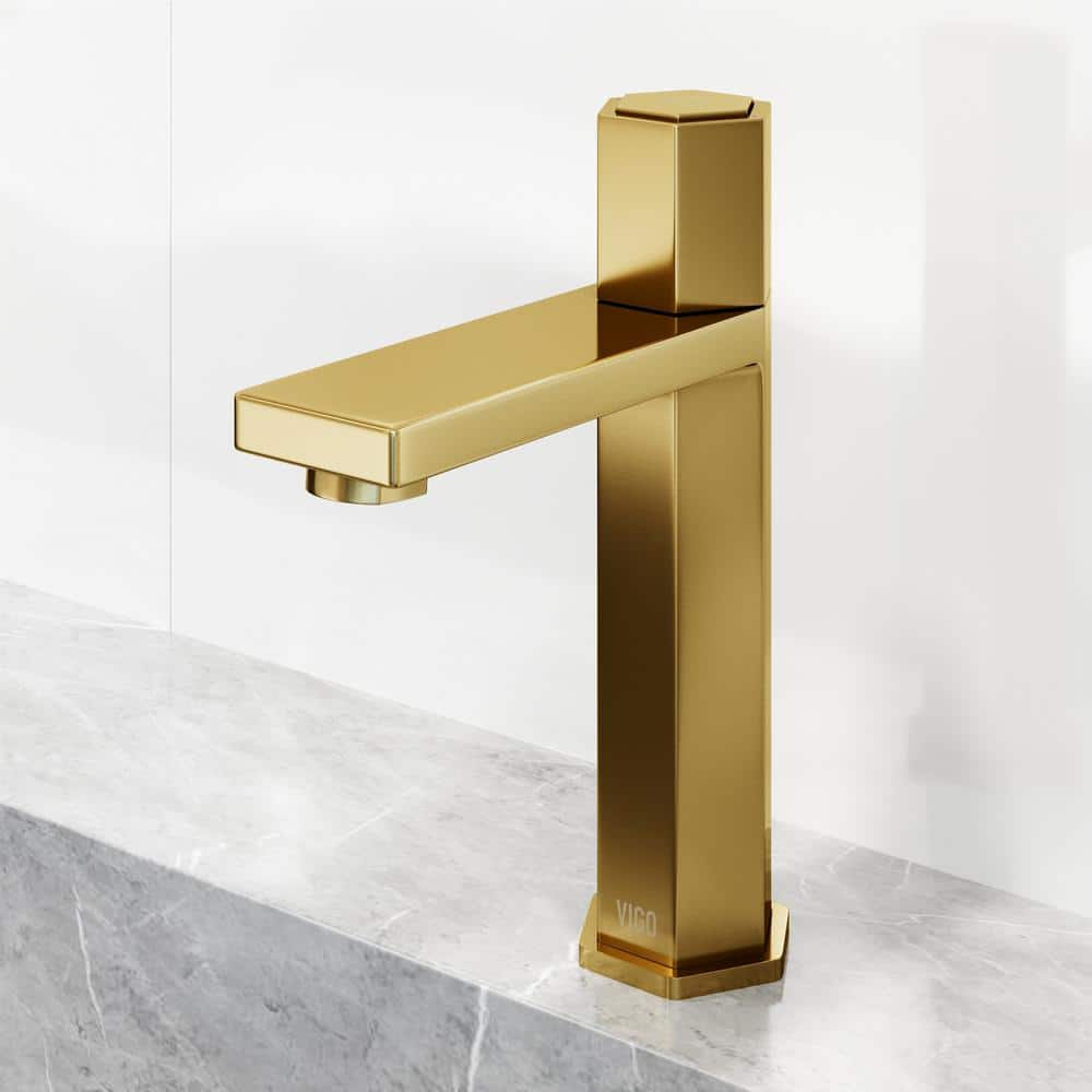 Matte Brushed Gold Single Handle Bathroom Faucet