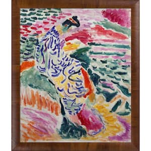 Woman Beside the Water by Henri Matisse Panzano Olivewood Framed People Oil Painting Art Print 23 in. x 27 in.