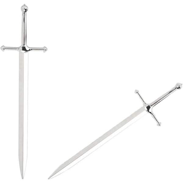 Unbranded Ergonomic Silvery Metal Letter Opener Knife with Plated Finish and Practical Grip for Efficient Envelope Opening