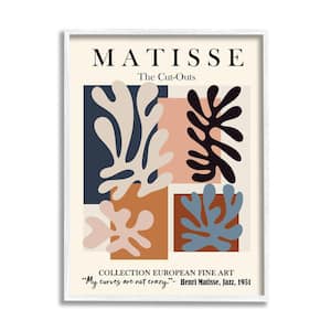 "Matisse Traditional Jazz Abstract Cut Out Forms" by Ros Ruseva Framed Abstract Wall Art Print 16 in. x 20 in.