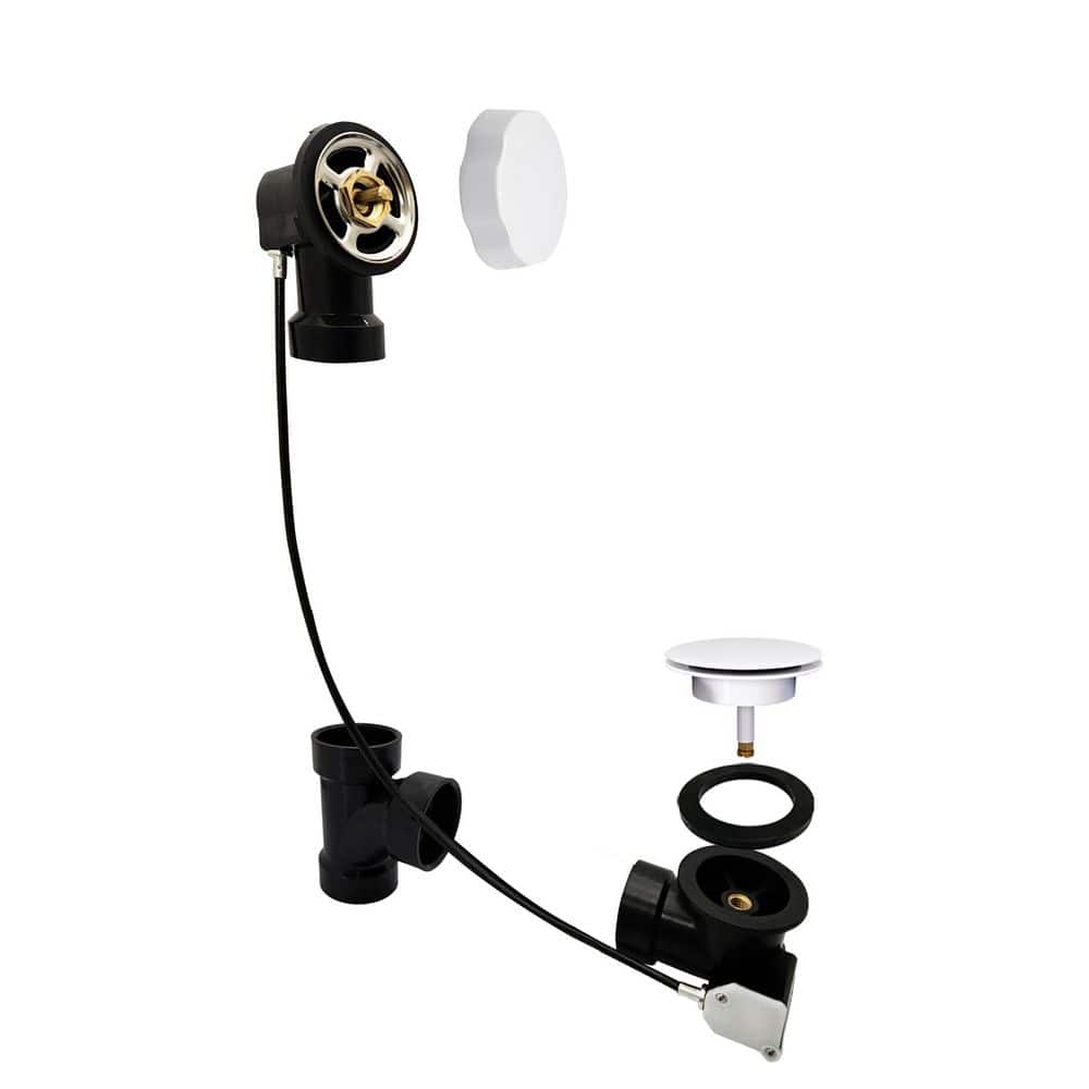 ABS 45 in. Cable Drive Bath Waste and Overflow Powder Coat White price history on PriceWatchPro