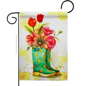 13 in. x 18.5 in. Spring Boots Garden Flag Double-Sided Spring Decorative Vertical Flags
