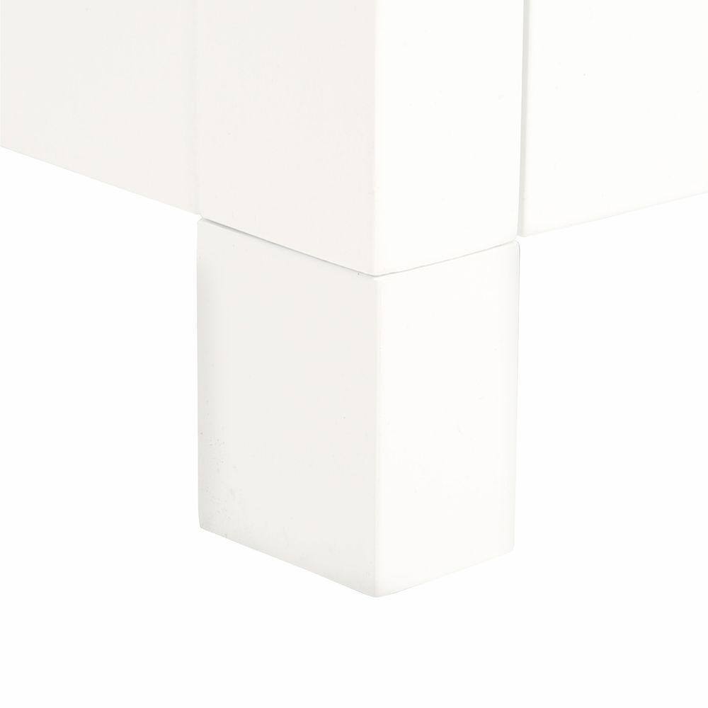 White Ceramic Top 30" Modern Freestanding Vanity Set with Mirror