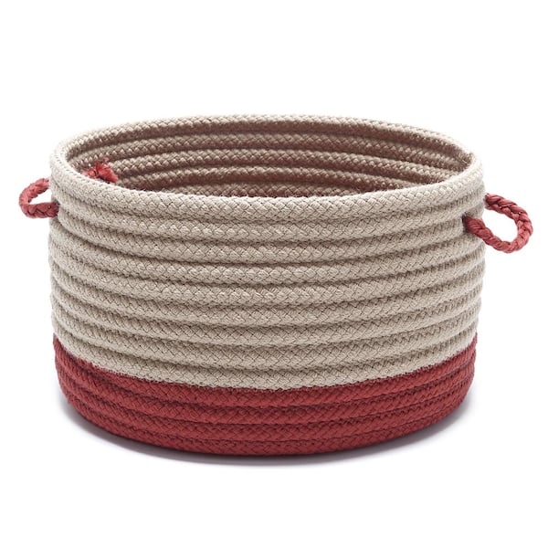 Colonial Mills Harbor Brick Round Polypropylene Basket