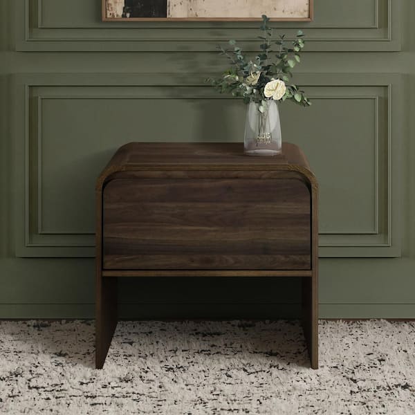 NEW CLASSIC HOME FURNISHINGS New Classic Furniture Mara 15.75 in. Walnut Rectangular Wood End Table