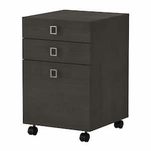 Echo Charcoal Maple 3-Drawer Mobile File Cabinet