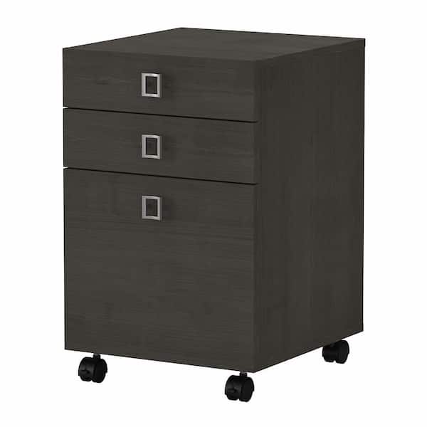 Bush Furniture Echo Charcoal Maple 3-Drawer Mobile File Cabinet