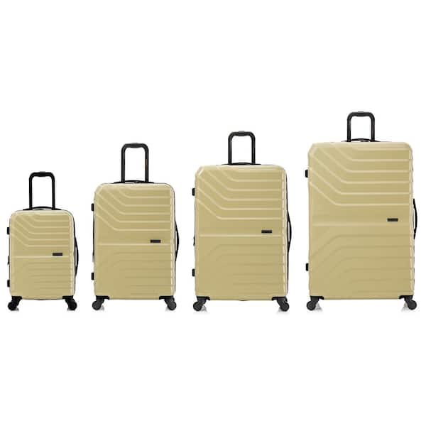 InUSA Aurum Lightweight Hard Side Spinner 4-Piece Luggage Set 20 in./24 in./28 in./32 in. Champagne