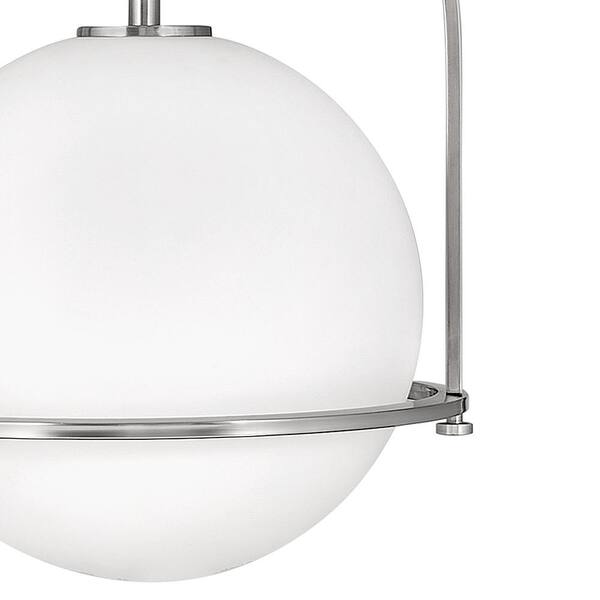 HINKLEY - Somerset 1-Light Brushed Nickel Shaded Pendant Light