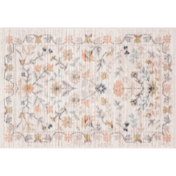 Tayse Rugs Crestwood Cream 2 ft. x 3 ft. Oriental Indoor Area Rug