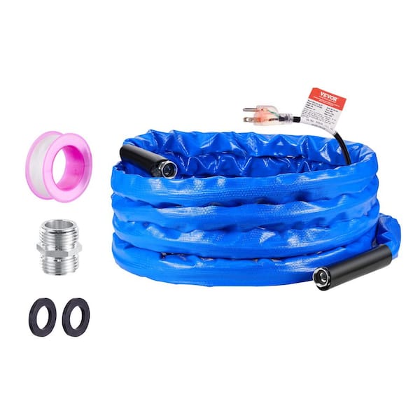 VEVOR 30 ft. Heated Water Hose for RV, Heated Drinking Water Hose with Corrugated Cover Antifreeze to -45°F, Self-regulating