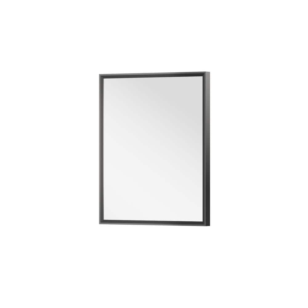 16 in. W x 20 in. H Beveled Edge Rectangle Aluminum Framed Wall Bathroom Vanity Mirror in Black price history on PriceWatchPro