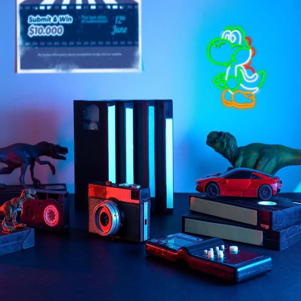 Afoxsos Anime Neon Sign Dinosaurs Dimmable LED Neon Lights USB