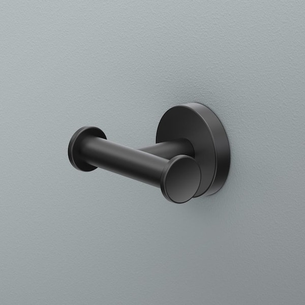 Level Robe Hook in Matte Black