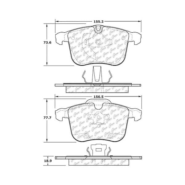 Centric Parts Disc Brake Pad Set 2006-2009 Saab 9-3