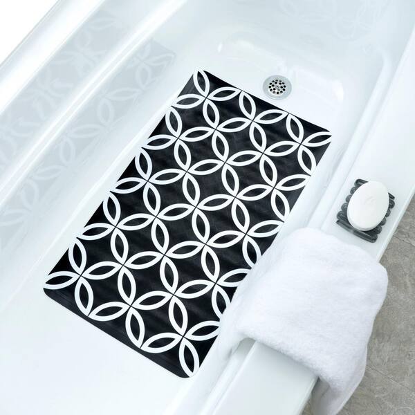 SlipX Solutions 15.5 in. x 27.5 in. Geometric Circles Bath Mat