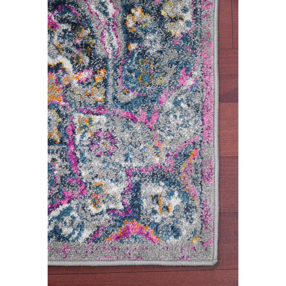 Isabelle Pink Rectangular Synthetic Bohemian Area Rug