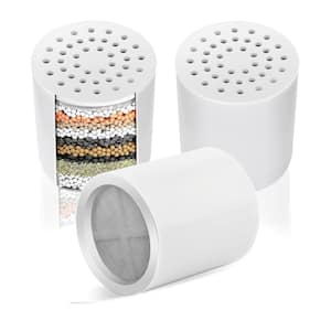 15-Stage Replacement Shower Filter Cartridge for Hard Water (3-Pack)