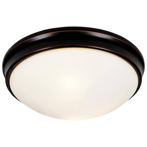 Access Lighting - Atom 14 in. 3-Light Oil Rubbed Bronze Flush Mount