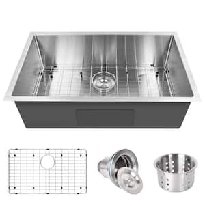 30 in Undermount Single Bowl 16 Gauge Stainless Steel Kitchen Sink