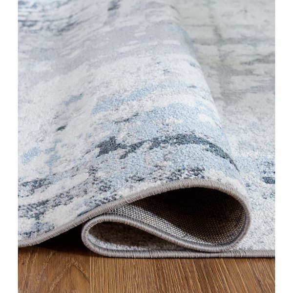Emertonly Blue 5 ft. x 7 ft. Abstract Area Rug