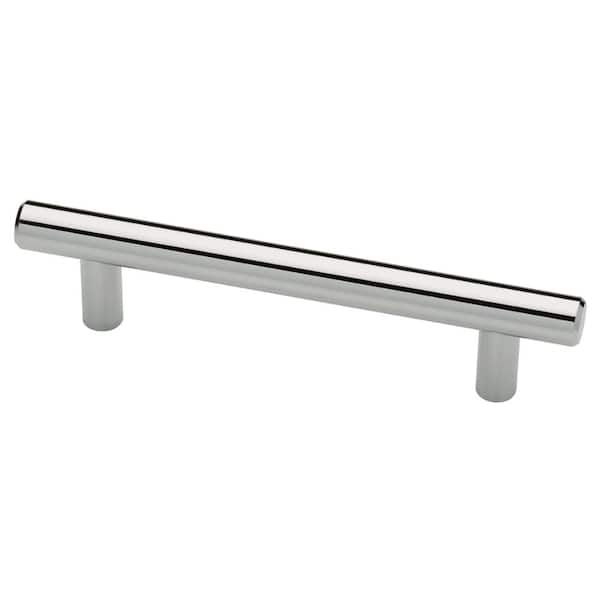 Polished Chrome Bar Drawer Pull, Stainless Steel Cabinet Pulls Home Depot