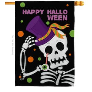28 in. x 40 in. Happy Halloween Fall House Flag Double-Sided Decorative Vertical Flags