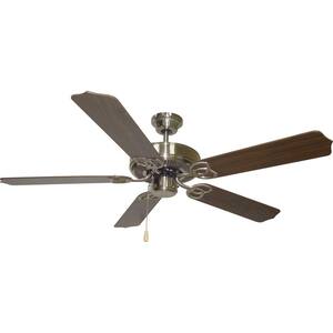 52 in. Indoor Brushed Nickel Ceiling Fan with Reversible Rosewood/Walnut Blades