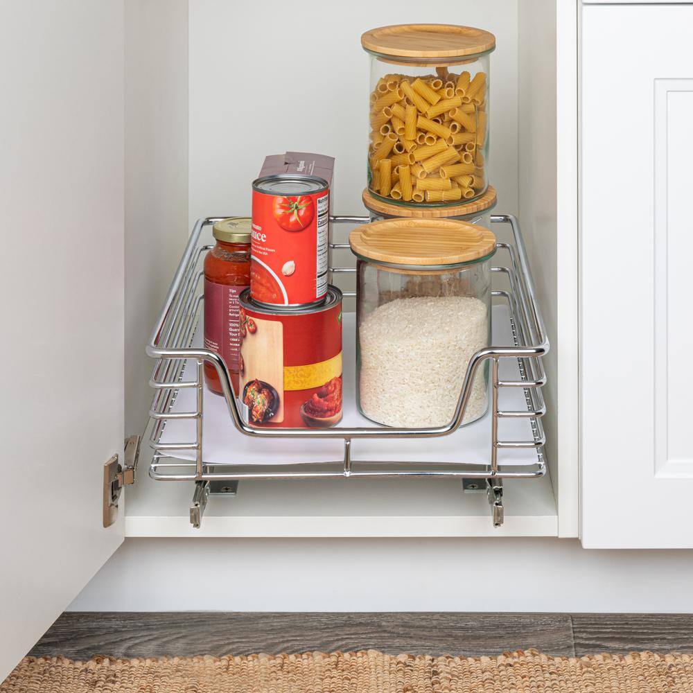 Chrome-Plated Steel Single Tier Under-Cabinet Organizer
