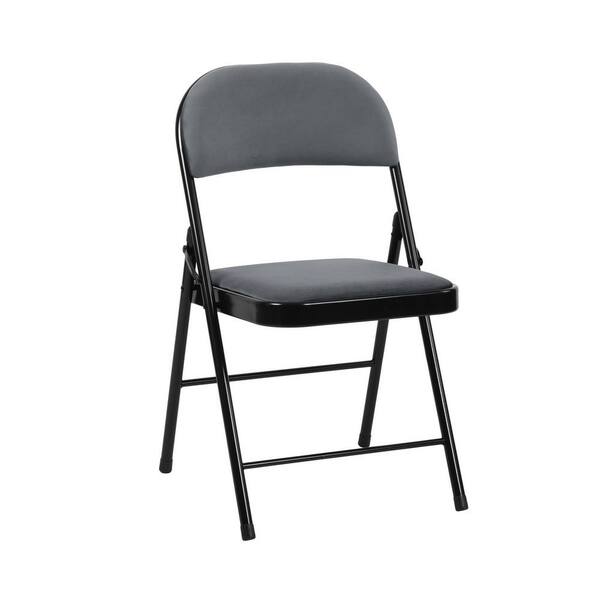 Amucolo Black Plastic Stackable Folding Chairs with Padded Cushion Seat(Set  of 6) FX-CYD0-NNYY - The Home Depot