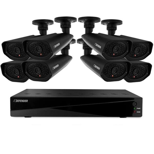 Defender Connected Pro 8-Channel 960H 2TB Surveillance System with (8) Wired 800 TVL Camera
