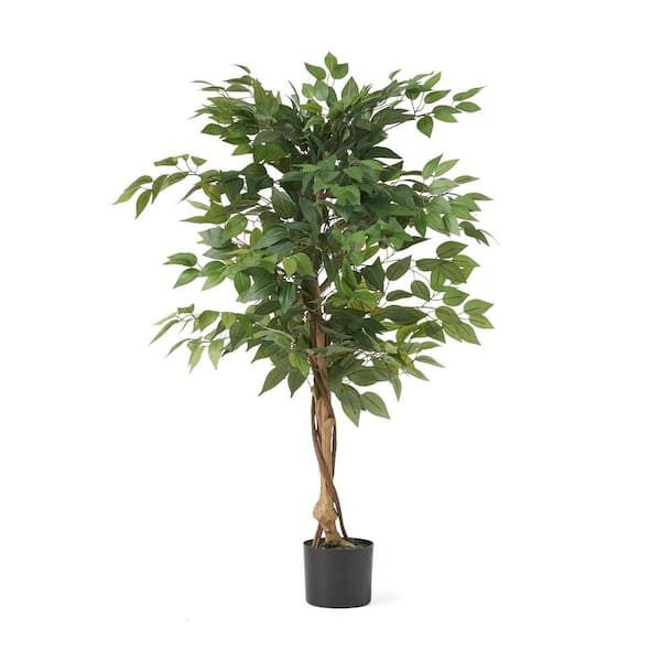 Noble House Murdock 4 ft. Green Artificial Ficus Tree 94265 - The Home ...