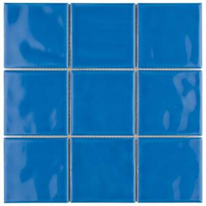 Twist Square Blue Sky 11-3/4 in. x 11-3/4 in. Ceramic Mosaic (9.79 sq. ft. /Case)