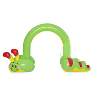 H2OGO! Green PVC Jumbo Caterpillar Inflatable Outside Water Sprinkler Arch for Kids