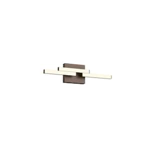 Anello Minor 18-in 1 Light 13-Watt Walnut Integrated LED Vanity Light