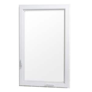 30 in. x 48 in. White Double-Pane Insulated Glass Right-Hand Hinged Vinyl Casement Window with Screen