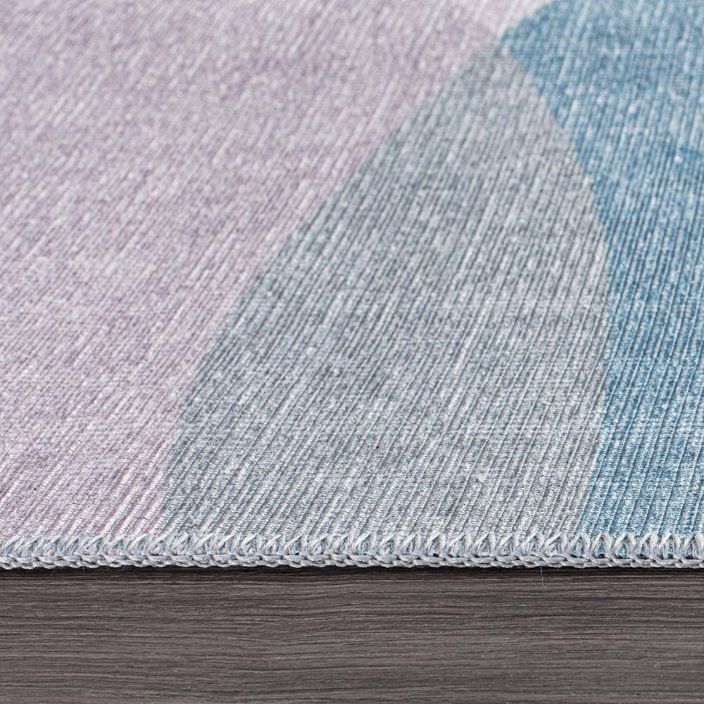Contemporary Multicolor Geometric Flat Woven Washable Area Rug